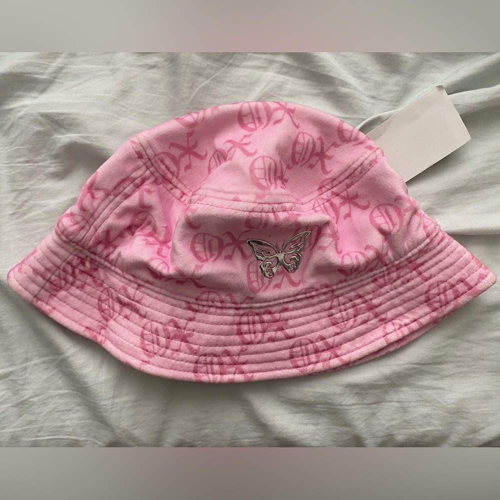 Patterned Pink Bucket Hat - Picture 3 of 6